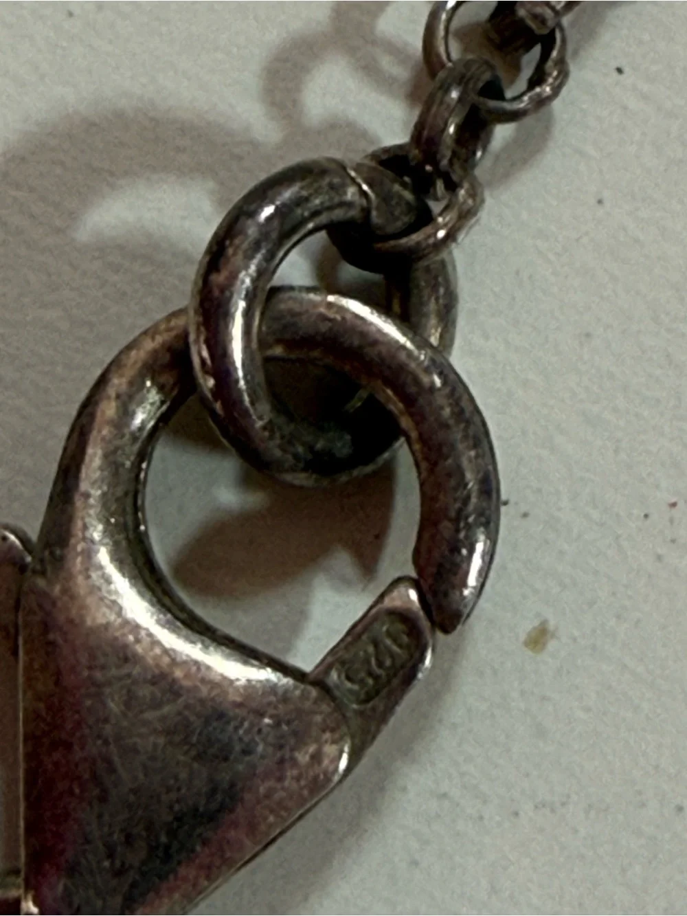 Vintage Modernist Sterling silver gold Abstract Minimalist Pendent Necklace